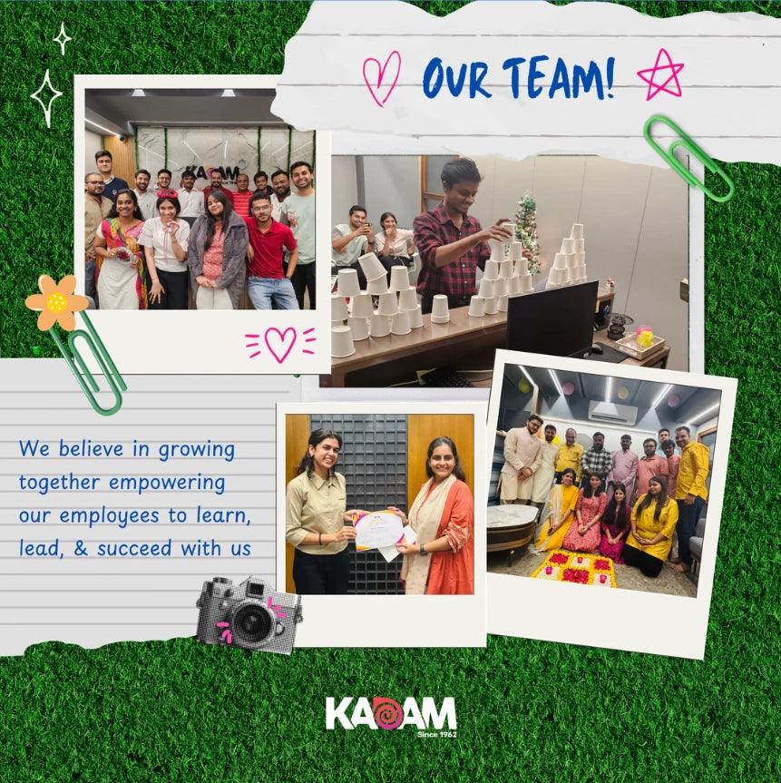 Kadam Colors team celebrates togetherness and growth with fun activities, awards, and a culture of learning and success.