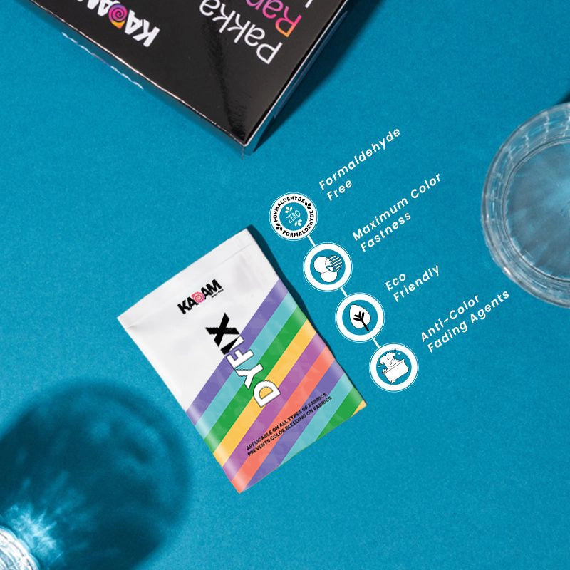 Kadam DyFix prevent scolor bleeding in new and dyed clothes.