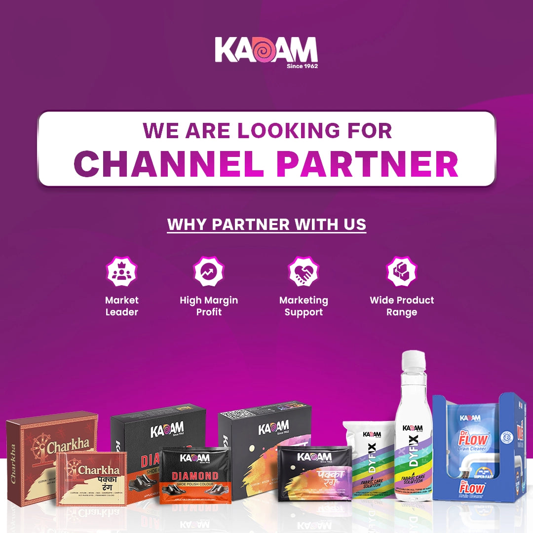 Partner with Kadam Colors—become a channel partner and enjoy high margins, wide product range, and marketing support.