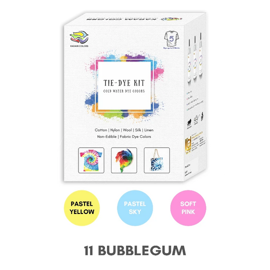 DIY Tie-Dye Kit with pre-filled dye bottles – create unique and personalized fabric patterns.
